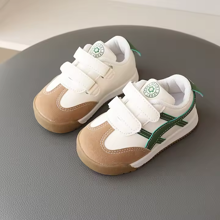 Zapatos de Mesa Versátiles a Rayas para Niños Pequeños Zapatos Antideslizantes de Suela Suave de Moda para Primavera y Otoño - 1