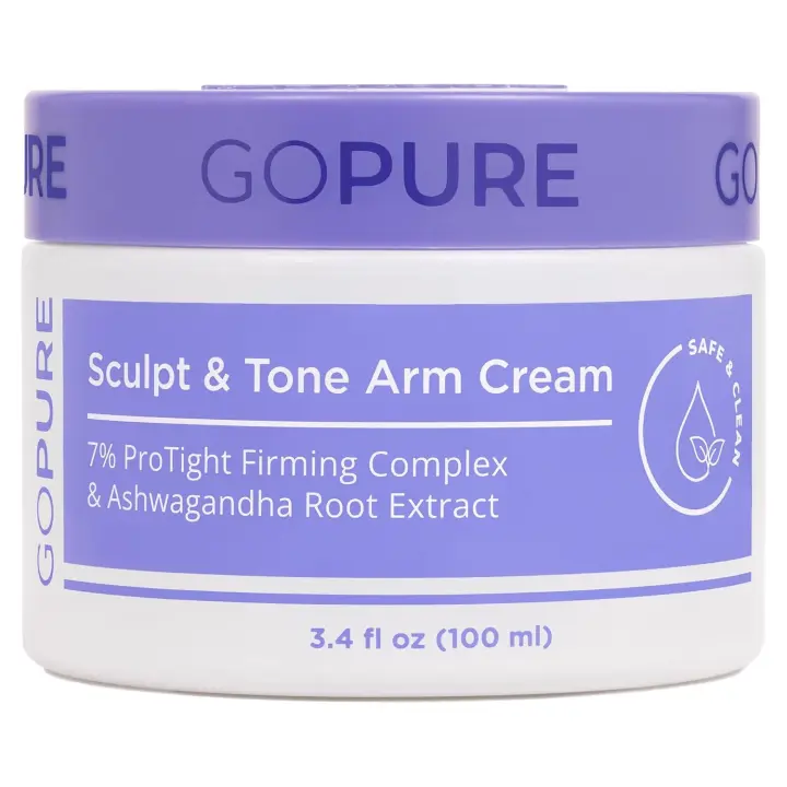 goPure Sculpt & Tone Arm – Crema reafirmante y reafirmante para brazos, suaviza las arrugas, hidrata profundamente, reafirma el aspecto crepé - 1
