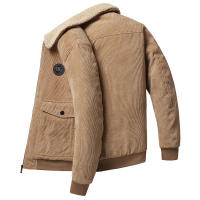 Chaquetas gruesas de lana para hombre, abrigo de PANA con cuello de piel a la moda, prendas de vestir militares informales, novedad de otoño e invierno, 2024 - details 2