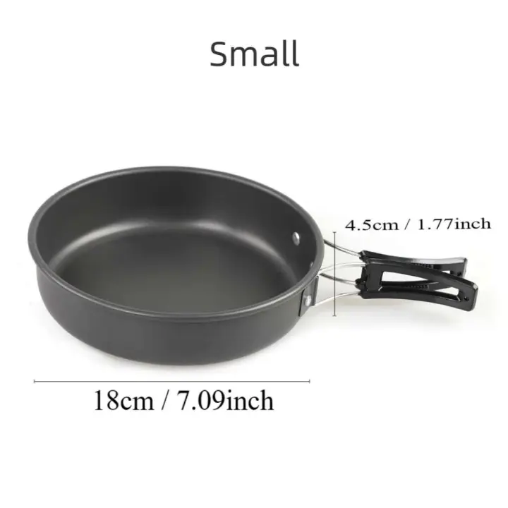 Olla al aire libre, juego de Picnic de aleación de aluminio duro ultraligero, utensilios de cocina, sartén, utensilios para acampar y caminar - 1