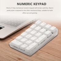 Teclado numérico mecánico retroiluminado blanco, 21 teclas, interruptor azul cereza, PC de escritorio, Notebook - details 1