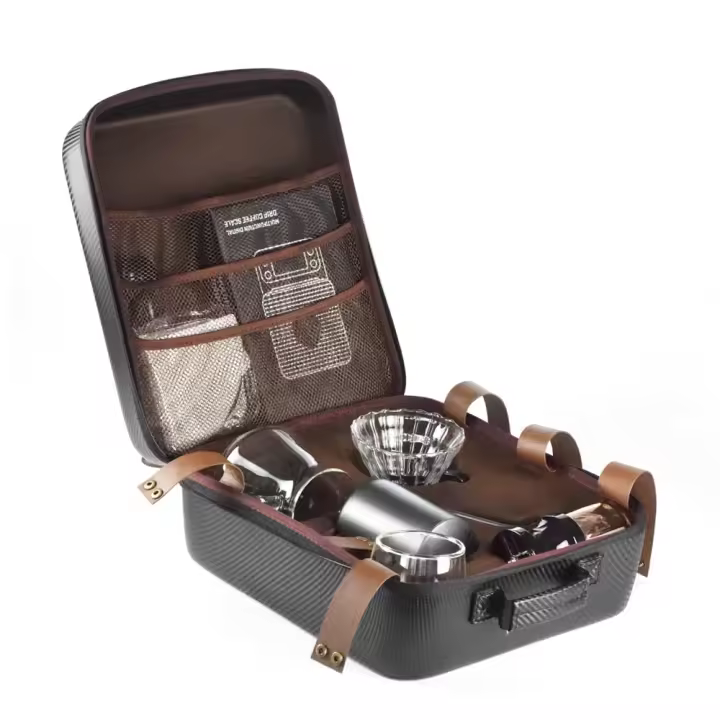 Juego de Herramientas de café V60, cafetera de goteo todo en uno, bolsa de viaje portátil, 9 piezas - 1