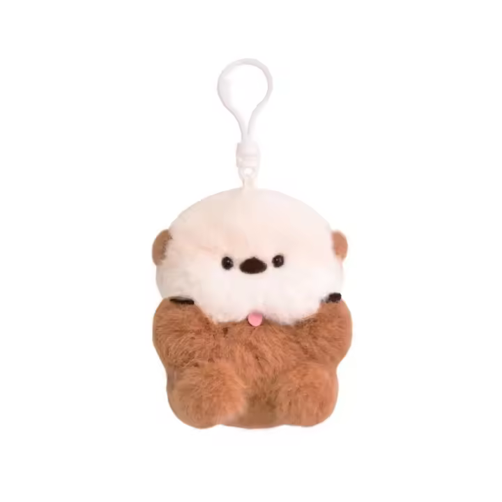 Nutria marina acuario peluches colgante Orca pingüino ballena asesina llavero de felpa tiburón delfín oso Polar llavero colgante de llave de coche - 1