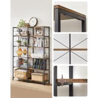 Estante de Libros de 6 Niveles Diseño Industrial para Sala de Estar, Estudio, Balcón, Cocina - details 3