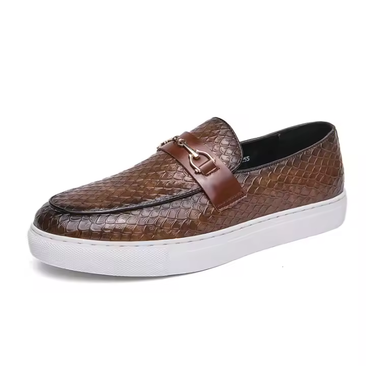 Zapatos de cuero de pasarela de moda, zapatos casuales de negocios con personalidad para hombres - 1