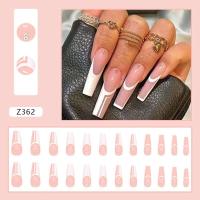 Arte de Uñas de Baile Francés con Diamantes Artificiales Set Completo de Punta de Uñas Desmontables - details 0