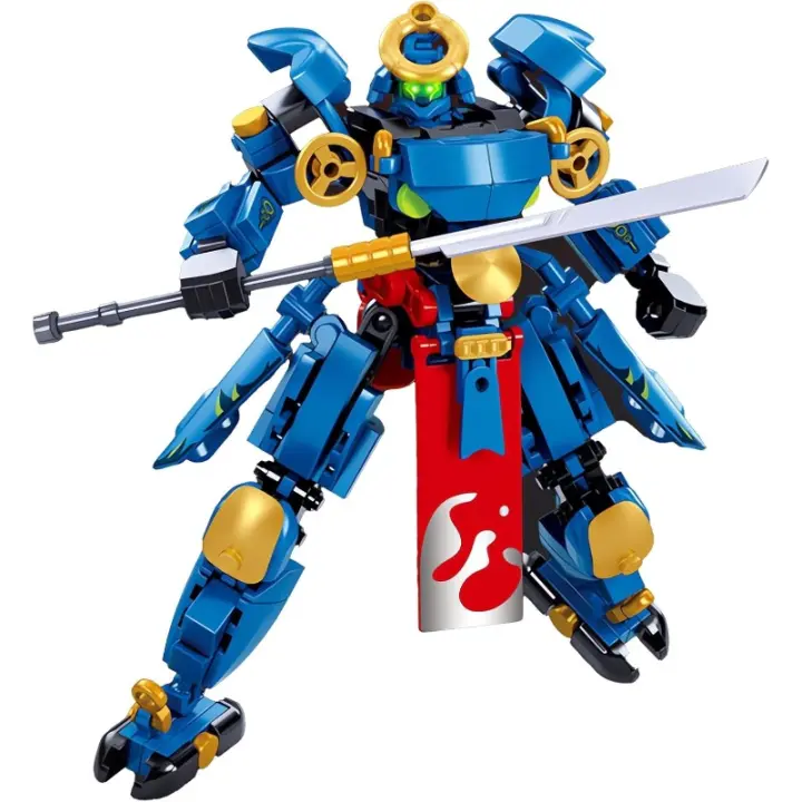 Samurai Mech Warrior Model Building Sets, Robot con Lanzas Largas y Cockpits Oremables Juego de Juguetes de Bloques de Construcción, 230 Piezas Regalo Coleccionable Creativo para Adultos Hombre Adolescentes Niños 6+ - 1