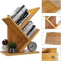 Estantería de árbol, Librería Alta de 6 Niveles Estantería Estrecha de madera con cajones para Sala de Estar, Dormitorio 38×19×112CM Marrón Rústico - details 61