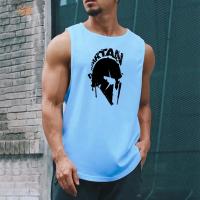Camiseta sin mangas con divertido estampado espartano 3D para hombre, camiseta informal holgada sin mangas, tendencia de moda, ropa deportiva para gimnasio, chaleco para correr al aire libre - details 4