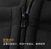 Sudaderas con capucha de lana de cordero para invierno, chaquetas gruesas y cálidas, sudaderas de manga larga, abrigos deportivos informales de lana negros, abrigo con capucha para hombre - details 6