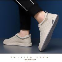 Primavera nuevos zapatos casuales de moda para hombres con suela versátil blanca, zapatos de tabla suave transpirables y cómodos - details 17