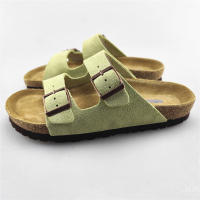 Sandalias al aire libre de una palabra, zapatos de playa, zapatos de hombre, zapatos de mujer, zapatillas de cuero genuino, verano bajo - details 7