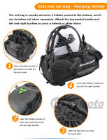 MOTOCENTRIC Paquete de Motoacuario Impermeable Gran Capacidad, Diseño Reflectante, Respirable con Malla, Bolsa de Viaje al Aire Libre Multifuncional - details 4