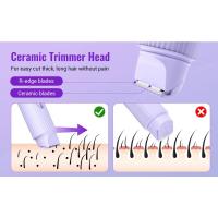 Afeitadora Eléctrica Mujer- 2 en 1 Impermeable Depiladora Mujer Zona Intima Inalámbrica Recortadora Mujer Zona Intima para Depilación Facial Sin Dolor de Bikini, Axilas, Piernas y Rostro - details 6