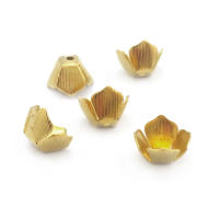 Tapas de cuentas de flores de latón de color no chapado, suministros de joyería Diy de alta calidad, collar, pendientes, accesorios para mujer - details 58