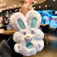 Lindo muñeco conejo llavero peluche juguete adornos coche llavero colgante regalo - details 5
