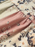 Vestido Casual de Manga Larga con Estampado Floral de Parche Moda Otoño 2024 para Mujeres - details 6