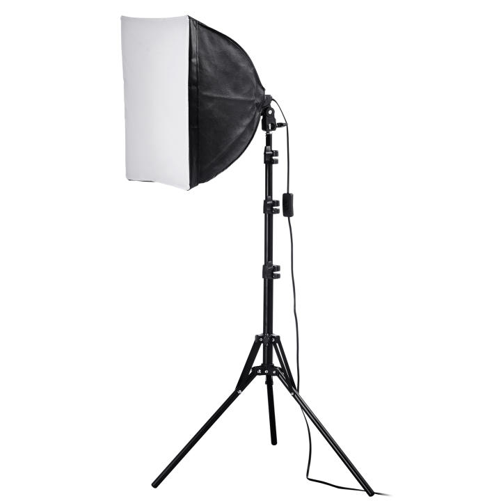SucceBuy Kit de iluminación Softbox, 16" x 16", luces de estudio LED profesionales, bombillas de 45 W, ajustable 3000-6500 K, soporte de trípode para fotografía, grabación de video, transmisión en vivo