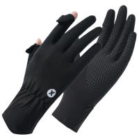 Guantes de protección solar para conducir Pantalla táctil antideslizante de seda sedosa - details 0