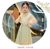 Falda Ma Mian, conjunto Hanfu de verano para niños, disfraz Tang mejorado de estilo chino para niña antigua, novedad de 2025 - details 11