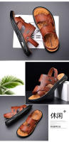 Sandalias de Cuero Genuino para Hombres Moda de Verano 2025 Zapatos de Playa de Doble Propósito - details 13