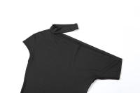 Viento 2024 Primavera/Verano nueva moda mujer puro deseo temperamento largo Color sólido cuello inclinado fuera del hombro vestido adelgazante - details 5