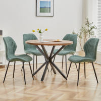 EGOONM-sillas acolchadas tapizadas para comedor, asientos de tela de lino con patas de Metal para balcón, restaurante, cafetería, hogar y habitación, 4 unidades - details 9