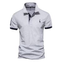 polos hombre manga corta ropa hombre día del padre Dropshipping Polo Giraffe Shirt Hombres Calidad Bordado Verano Manga Corta Polo Casual Negocios Social Mens Polos BR Tamaño - details 7