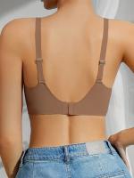 Sujetador sin aros sólido sin costuras, sujetador íntimo cómodo y transpirable, lencería y ropa interior para mujer - details 6