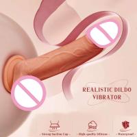 Enorme consolador realista de silicona con Control remoto, Juguetes sexuales femeninos vibratorios de empuje, masajeador de orgasmo vaginal para clítoris y punto G - details 3