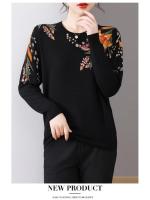 Suéter de Punto de Cuello Redondo para Mujer Suave Moda Coreana de Primavera Otoño - details 1