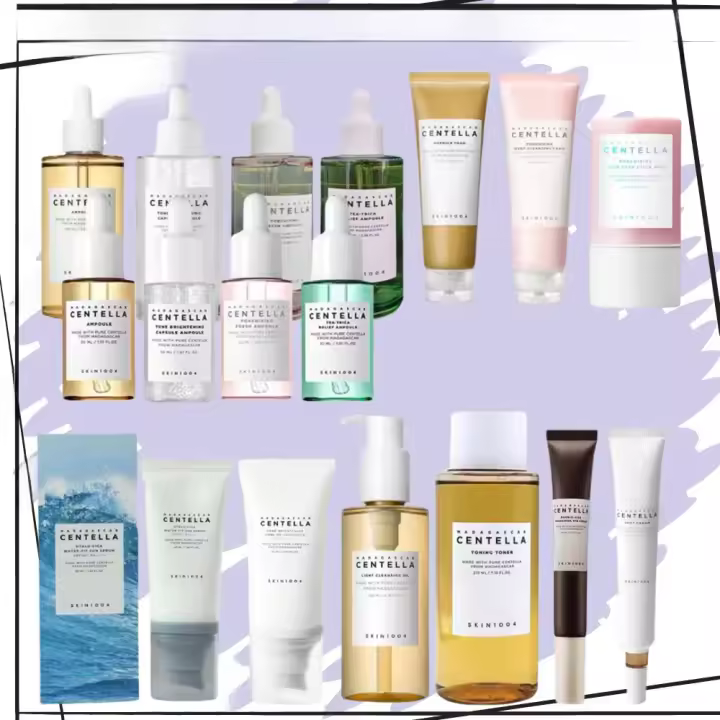 Esencia de Centella Asiatica SKIN1004 Crema de Ojos, Limpiador, Crema de Sol, Tónico Hidratante, Calmante, Iluminador para Cuidado de la Piel - 1