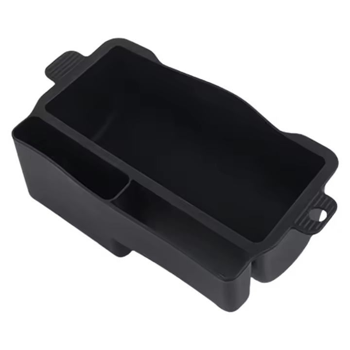 Bandeja de goteo de grasa para barbacoa, caja de drenaje de aceite de parrilla de silicona, receptor de grasa de grado alimenticio y colector de caja de almacenamiento, negro - 1