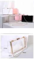Transparente, Bolsa acrílica, Cadena, Bandolera, Bolsa caja, Pequeña bolsa cuadrada, Señoras, Bolso de noche, Bolsa de embrague - details 0