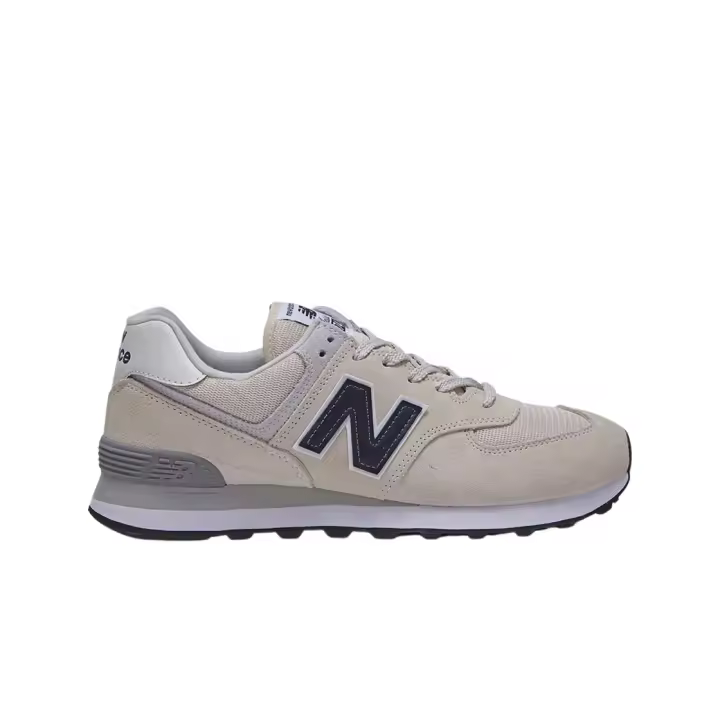 Zapatos Casuales para Hombres NB 574 Beige Navy Zapatos de Cuero Sintético Forro de Espuma - 1