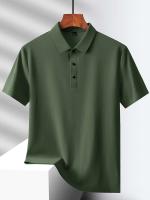 Campamento de verano para hombres, M-5XL, camiseta de manga corta de secado rápido, palo de golf elástico de seda helada transpirable, morado, 18 colores - details 10