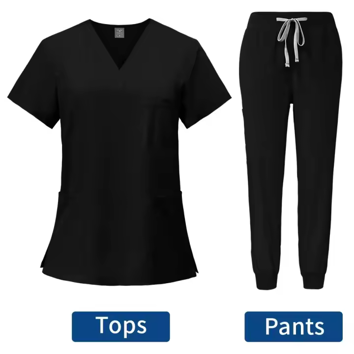 Uniforme médico ajustado para mujer, conjuntos de batas, accesorios de enfermería, batas de cirugía hospitalaria, clínica Dental, salón de belleza, ropa de trabajo - 1