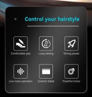 Kemei-cortadora de pelo inalámbrica profesional, máquina de corte de pelo con acabado eléctrico, recargable, cero Gapped, 2299 - details 1