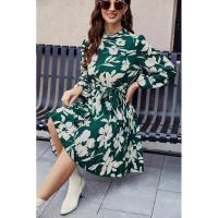 Vestido de Mujer con Mangas Largas y Cuello Medio Alto, Estilo Bohemio, Casual, Elegante, Liquidación, Grande - details 4