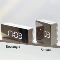 Reloj despertador Digital con función de atenuación de temperatura para dormitorio, oficina, batería de viaje y espejo LED alimentado por USB - details 12