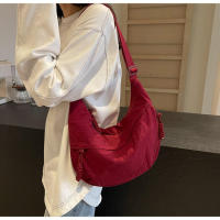 Bolso cruzado minimalista de gran capacidad para mujer, bolso pequeño de hombro para estudiante, bolso de dumplings versátil, nuevo estilo - details 41