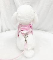 Conjunto de correa de arnés para perro, chaleco con pajarita, decoración de diamantes pequeños, arnés suave para perros pequeños y medianos - details 14