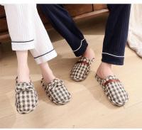 Zapatillas antideslizantes para parejas, hogar, cuatro estaciones, granulado, otoño e invierno, interior, suela de tela de fondo suave, suelo de madera silencioso - details 0