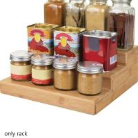 Organizador expandible de 3 niveles, armario de cocina para el hogar, estante Universal de bambú para especias - details 4