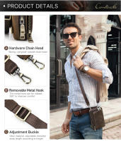 CONTACT'S Crazy Horse-Bolso cruzado de cuero para hombre, riñonera informal, bolso de hombro con bolsillo para teléfono pequeño - details 6