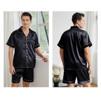 Traje de casa con solapa para hombre en verano, pijama delgado, ropa de casa holgada para hombre y talla grande - details 25