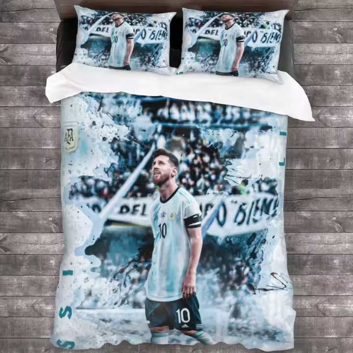 Juego de Funda de Edredón de Fútbol Microfibra 3D Decoración de Habitación para Adolescentes - 1