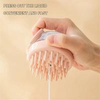 Cepillo de ducha para perros y gatos, cepillo de limpieza de baño con dispensador de champú para perros de pelo largo, Verde - details 5
