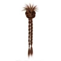 Peluca con moño de flores sintéticas, extensiones de cabello con Clip, trenza torcida, cola de caballo, moño rizado Natural y esponjoso - details 13