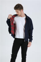 Chaqueta Bomber Retro clásica sólida europea para hombre, cortavientos, ropa de calle, abrigos de moda - details 8